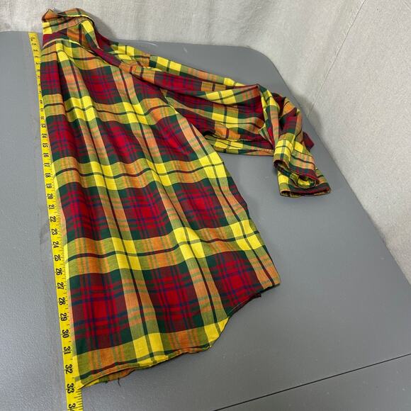 Vintage Sears Roebuck Mens Button Up Shirt Size XXL Plaid Single Needle Country - Picture 9 of 10